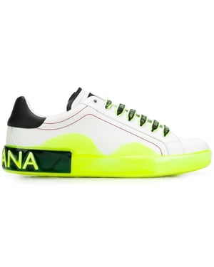 Dolce & Gabbana Men's White Calfskin Sneakers