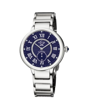 GV2 Rome Women's 12205B Swiss Quartz Diamond Stainless Steel Watch