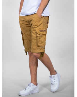 Alpha Industries Heren Jet Shorts in Khaki