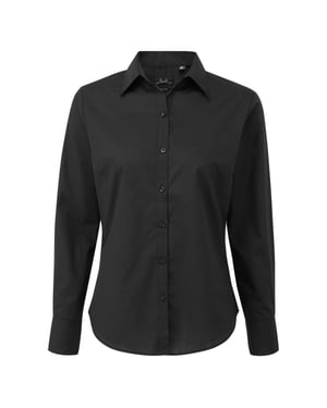 Premier Dames/Dames Shirt Met Lange Mouwen (Zwart)