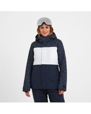 Cinder Womens Ski Jacket Dark Indigo Confetti Print/Dark Indigo