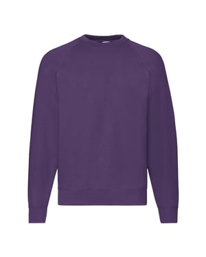 Fruit of the Loom Heren Klassiek 80/20 Raglan Sweatshirt (Paars)