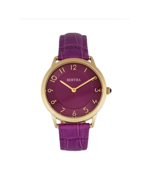 Bertha Abby Zwitsers horloge met leren band