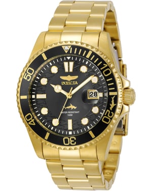 Invicta Pro Diver 30026 Heren Horloge - Quartz Uurwerk - Roestvrij Staal met zwarte Wijzerplaat - 43mm