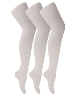 Sock Snob - Set van 3 balletpanty's van 70 denier voor meisjes - Wit