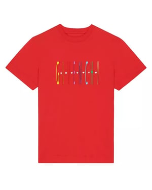 Givenchy Heart Logo Slim Fit Red T-Shirt