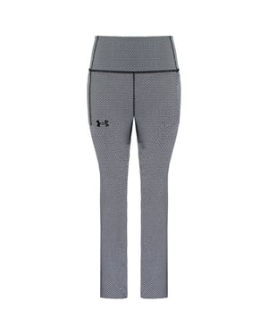 Under Armour HeatGear Stretch Waist Grey Womens Geo Ankle Leggings 1371114 001