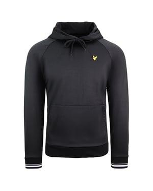 Lyle & Scott Tipped Tricot Heren Zwarte Hoodie