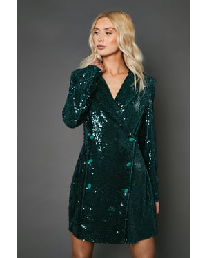 Sequin Blazer Dress