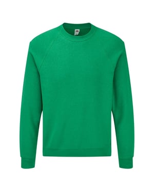 Fruit Of The Loom Heren Raglan Mouwen Belcoro® Sweatshirt (Heather Groen)