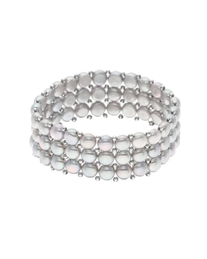 Armband 3 Rijen Echte Zoetwaterparels - 4 mm