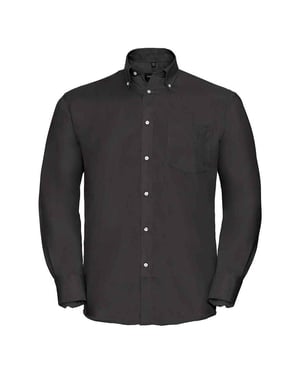 Russell Collection Mens Ultimate Long-Sleeved Formal Shirt (Black)