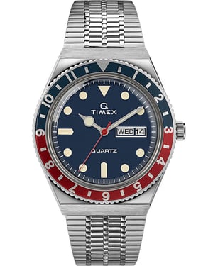 Timex Q Reissue Heren Horloge Zilverkleurig TW2T80700
