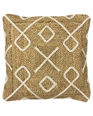 Roolu Braided Jute Cotton Cushion Cover