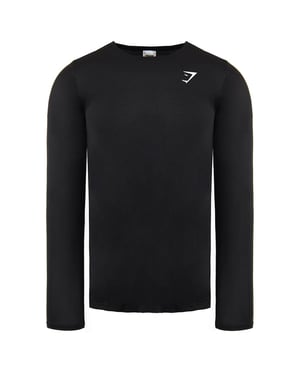 Gymshark Lange Mouw Crew Hals Heren Zwart Vital Top