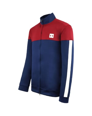 Under Armour Sportstyle träningsjacka för herrar i marinblå/burgunder