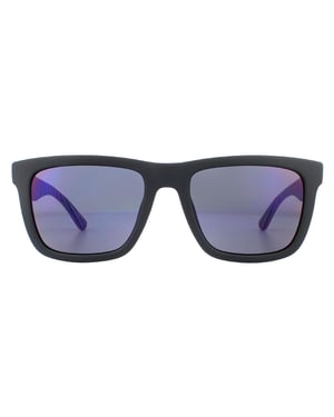Lacoste rechthoekheren matblauwe marineblauwe zonnebril