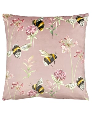 Evans Lichfield Country Bee Garden Watercolour Printed Cushion Cover