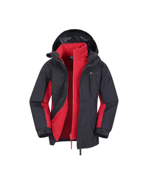 Mountain Warehouse Kinder/Kids Cannonball 3 in 1 Waterdichte Jas (Grijs)