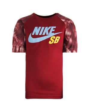 Nike Skateboarding Dri-Fit Sleeve Crew Neck Burgundy Junior T-Shirt 977568 723