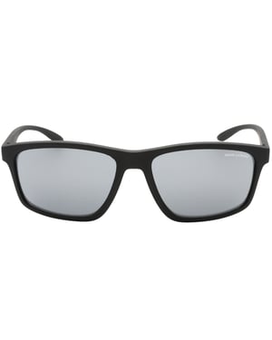 Armani Exchange Light Grey Mirrored Lens Black Sunglasses