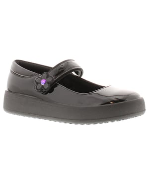 Buckle My Shoe Girls Shoes School Younger Girls Chunk black