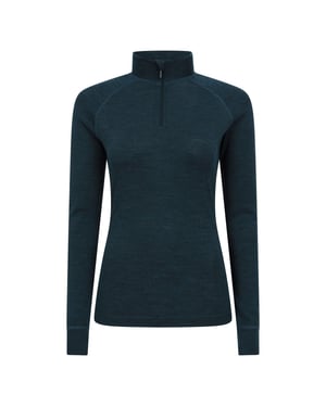 Mountain Warehouse Dames/Dames Merino Wol Zip Hals Thermo Top (Teal)