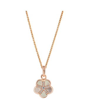 Orphelia 'Daisy' Dames 925 Sterling Zilver Hanger met Ketting - Roze ZH-7585/RG