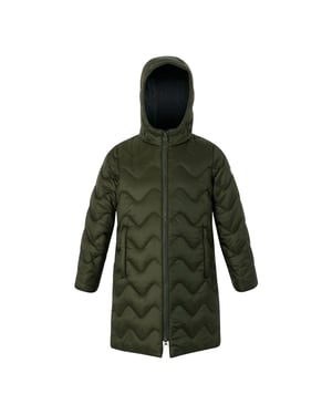 Regatta Childrens/Kids Cambrie Quilted Jacket (Dark Khaki/Black)