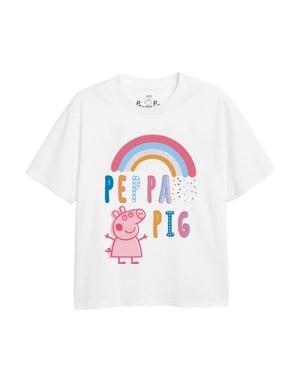 Peppa Pig Meisjes Doodle Outline T-Shirt (Wit)