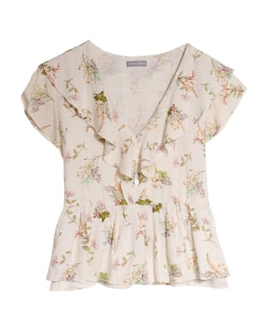Floral Peplum Blouse