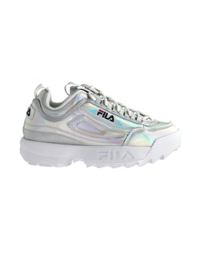 Fila Disruptor M Laag Dames Zilver Trainers