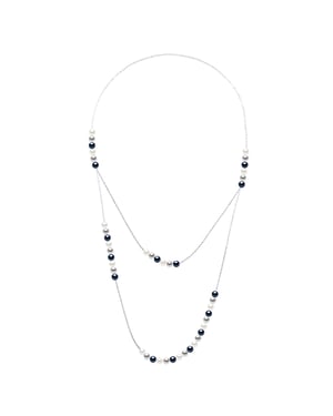 Dubbele Lange Ketting Prestige - Echte Gecultiveerde Zoetwaterparels 5-6 mm