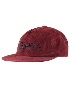 Supra Vinröd Grafisk Logo Flat Brim Discord Keps C3092 554