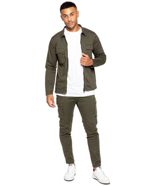 Enzo | Heren Cargo Trainingspak Set - Khaki