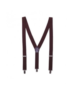 Premier Mens Clip On Braces (Brown)