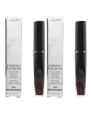 Lancome L'Absolu Lacquer Lipstick 8ml - 296 Enchantment x 2