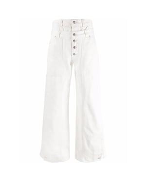 Diesel D-Laly-SP Flare Fit White Jeans 