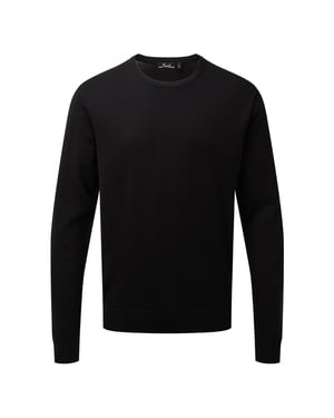 Premier Volwassenen Unisex Cotton Rich Crew Neck Sweater (Zwart)