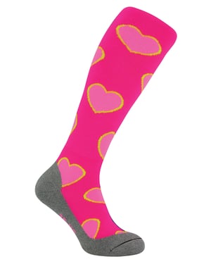 Hockeysokken met Kleurrijke Coole Grappige Funky Ontwerpen | Hingly | Heren & Dames | Ideaal voor Sport - Harten
