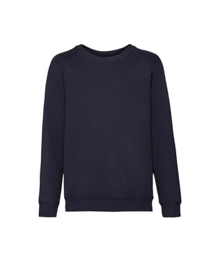Fruit of the Loom Barn/Kids Classic Raglan Sweatshirt (Djupt marinblått)