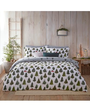 furn. Evergreen Brushed Cotton Duvet Cover Set