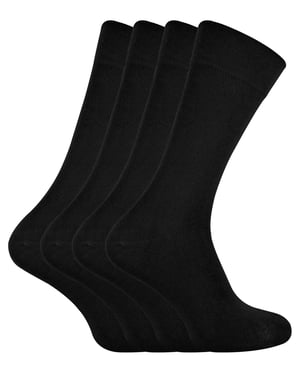 SOCK SNOB - 4 Pairs Bamboo Super Soft Suit Socks for Men & Women