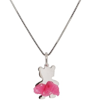 Orphelia 'Bear Bow' Child's 925 Sterling Silver Chain with Pendant - Silver ZH-7132
