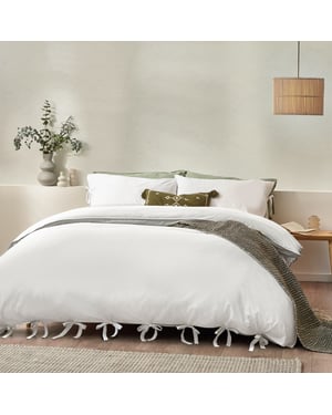 Yard Mallow Bowtie Cotton Duvet Cover Set
