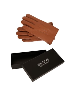 Barneys Originals Gift Boxed Tan Classic Leather Glove