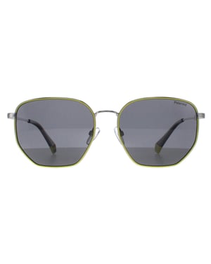 Polaroid Square Unisex Palladium Geel Grijs Gepolariseerd PLD 6214/S/X