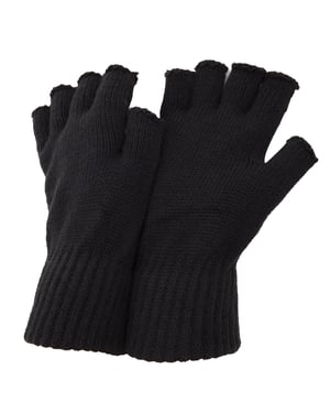 FLOSO Mens Fingerless Winter Gloves (Dark Grey)
