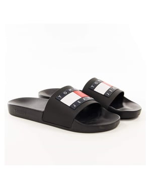 Tommy Hilfiger Tommy Jeans Pool heren slippers, zwart