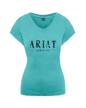 Ariat Logo Womens Turquoise T-Shirt